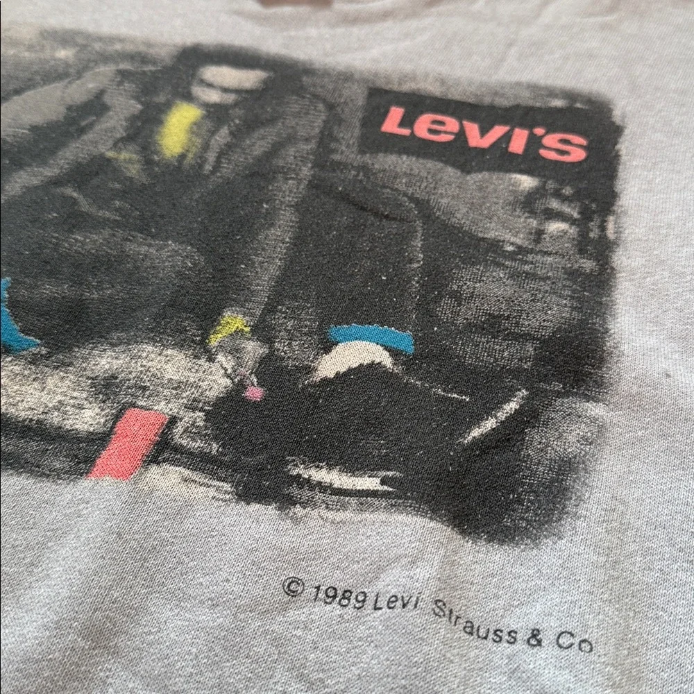 1989 Levi’s Vintage Street Fleece Crewneck Sweater Levi Strauss - Picture 3 of 10